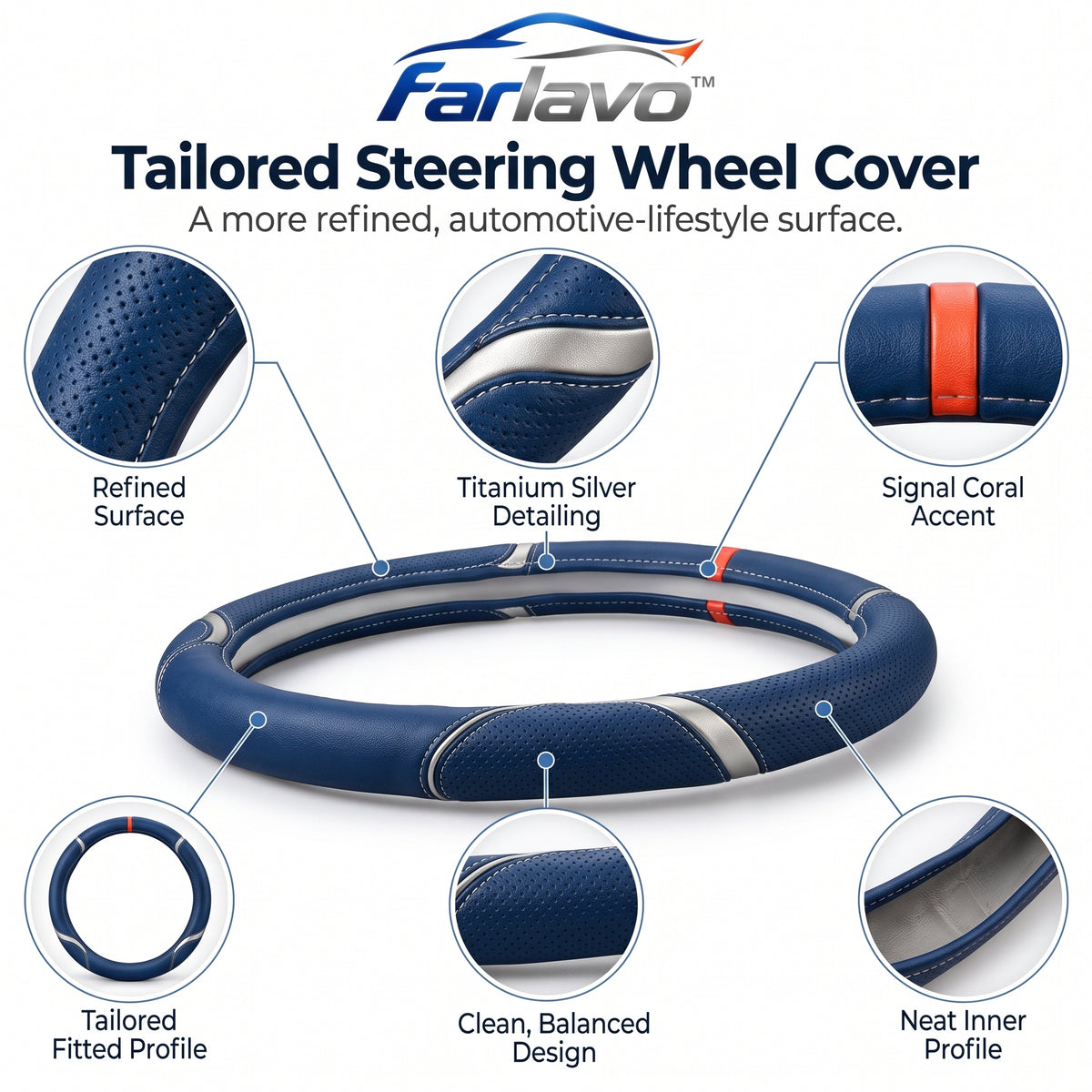 farlavo™ Tailored Steering Wheel Cover