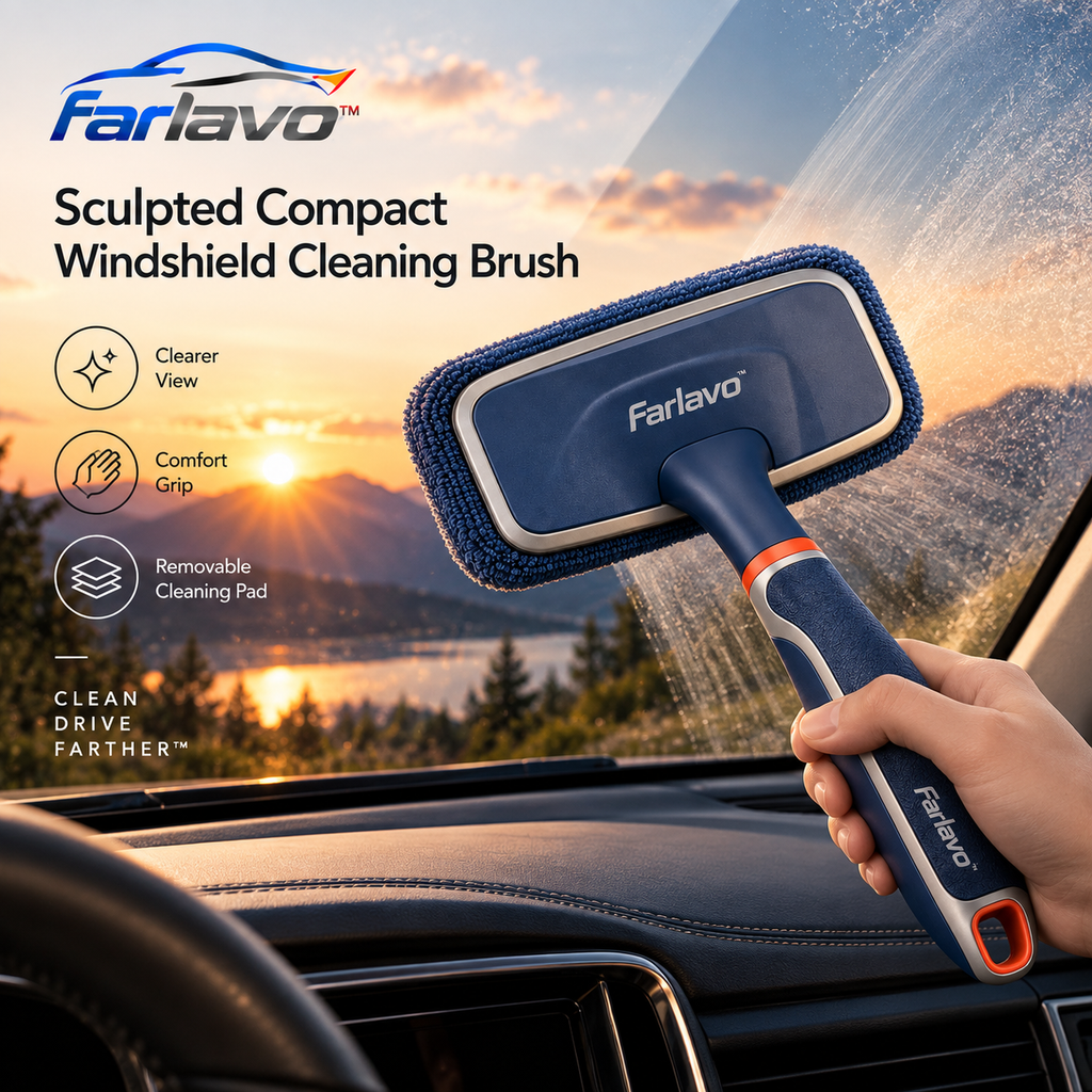 farlavo™ Sculpted Compact Windshield Cleaning Brush