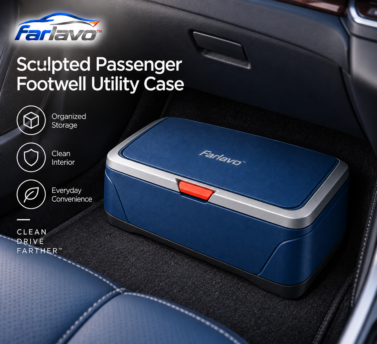 farlavo™ Sculpted Passenger Footwell Utility Case