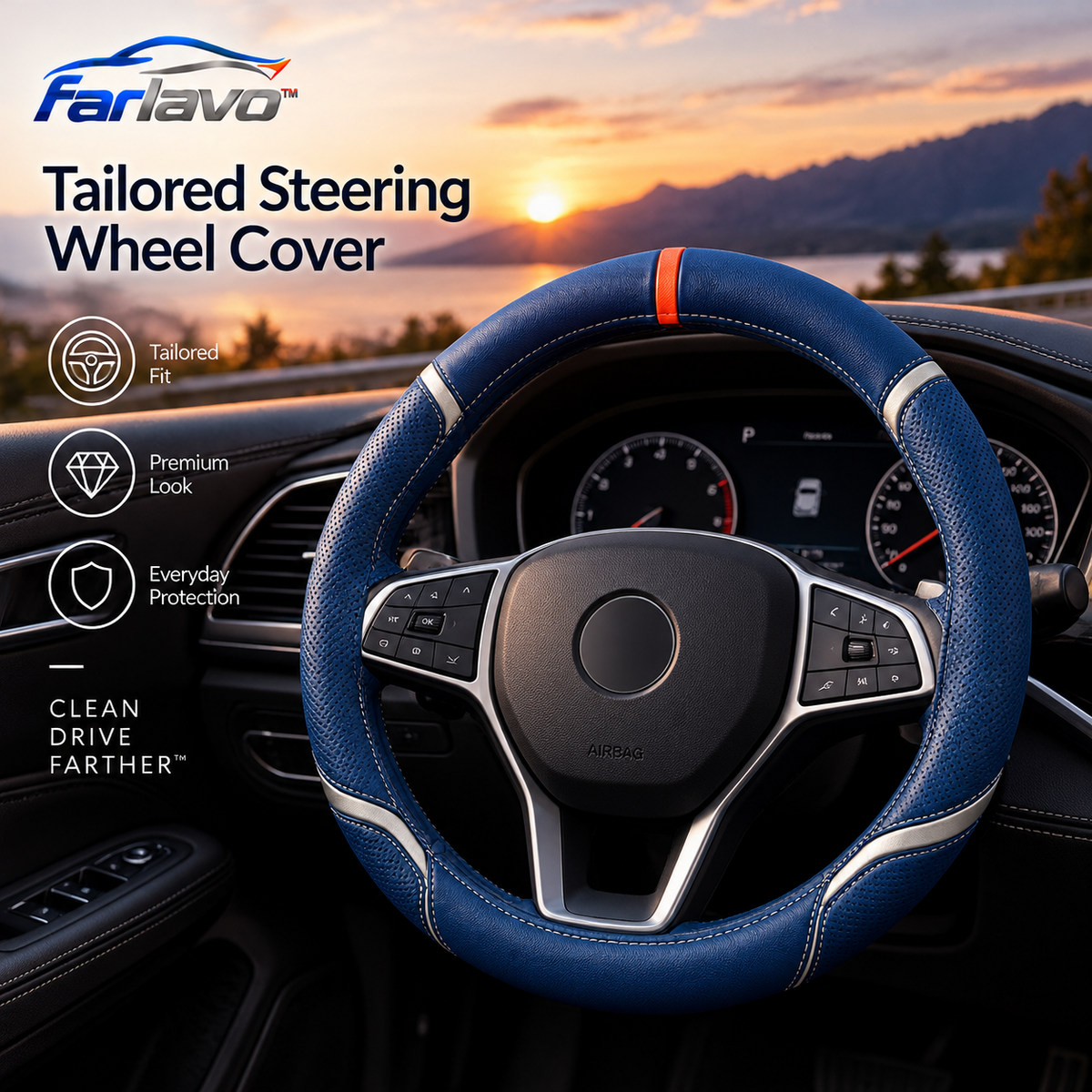 farlavo™ Tailored Steering Wheel Cover