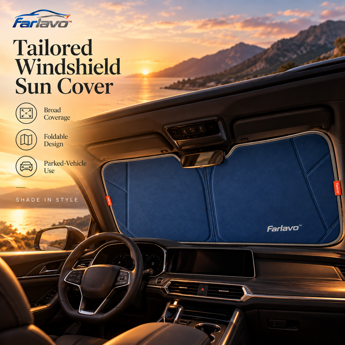 farlavo™ Tailored Windshield Sun Cover