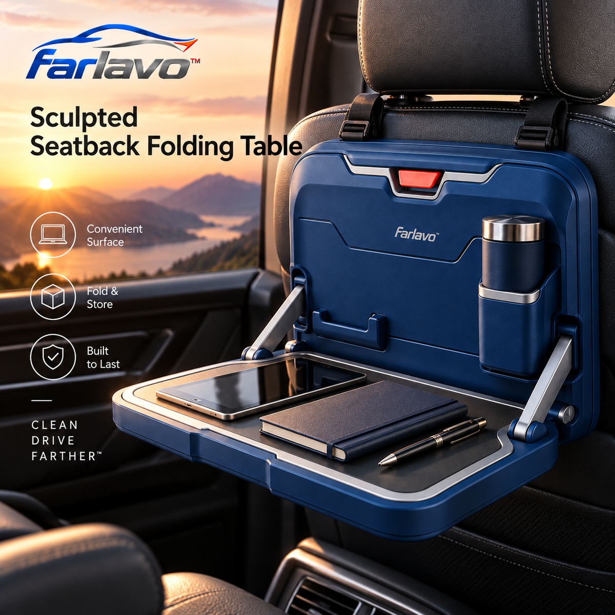 farlavo™ Sculpted Seatback Folding Table