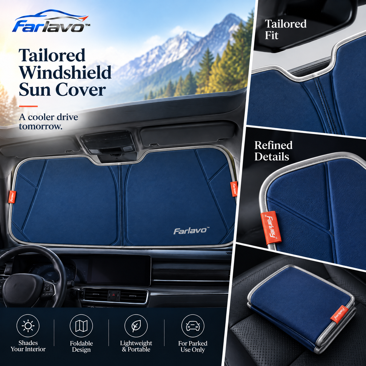 farlavo™ Tailored Windshield Sun Cover