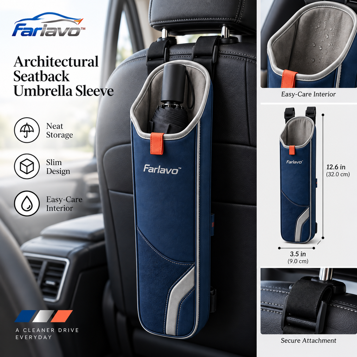 farlavo™ Architectural Seatback Umbrella Sleeve