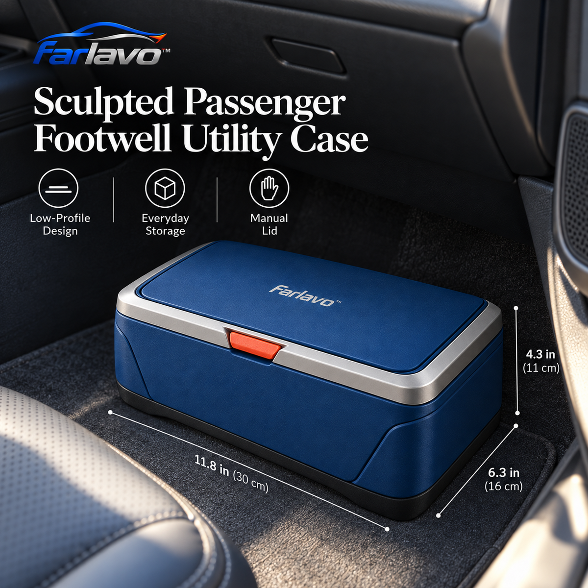 farlavo™ Sculpted Passenger Footwell Utility Case