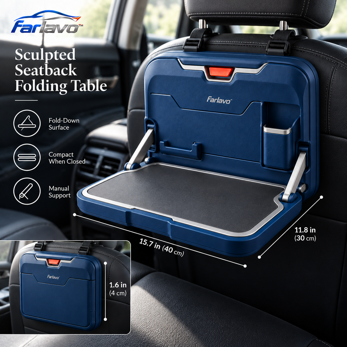 farlavo™ Sculpted Seatback Folding Table