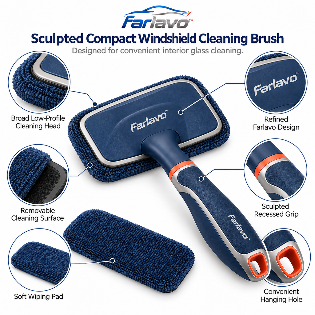 farlavo™ Sculpted Compact Windshield Cleaning Brush