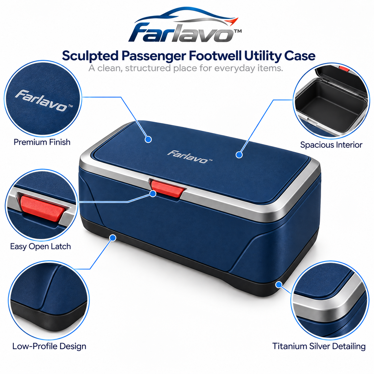 farlavo™ Sculpted Passenger Footwell Utility Case